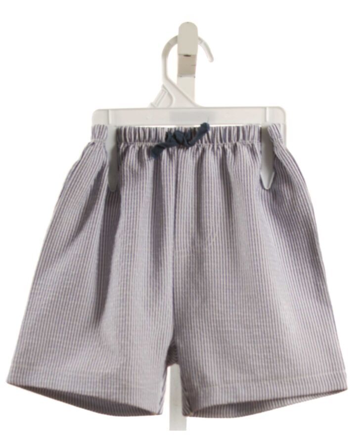 MUD PIE  BLUE SEERSUCKER STRIPED  SHORTS