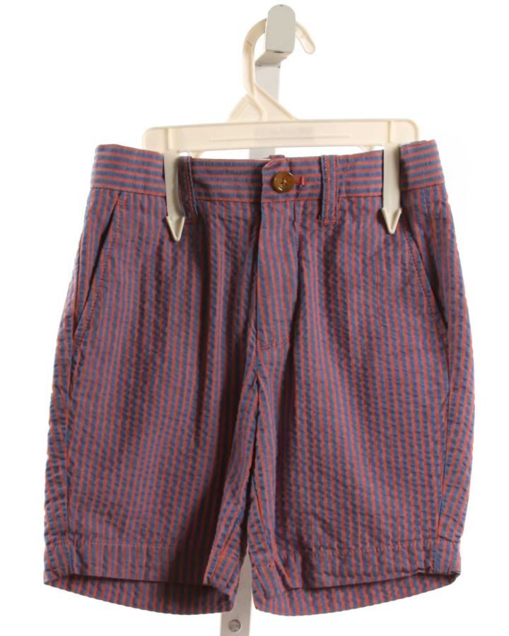 CREWCUTS  RED SEERSUCKER STRIPED  SHORTS