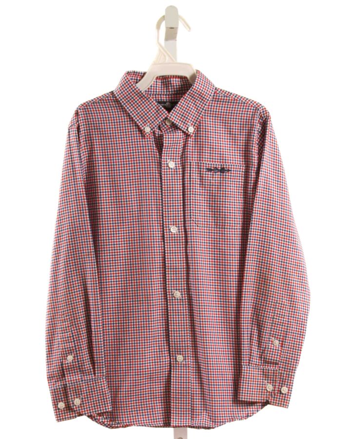BROWN BOWEN & COMPANY  RED  PLAID  DRESS SHIRT