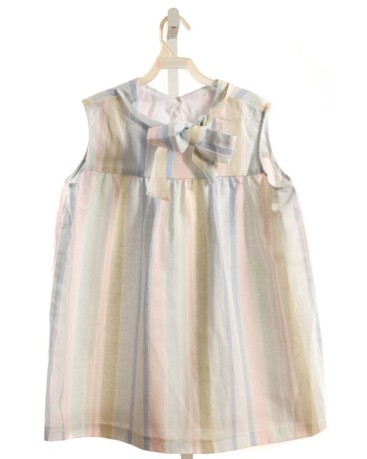MARY & GRACE  MULTI-COLOR  STRIPED  SLEEVELESS SHIRT WITH BOW