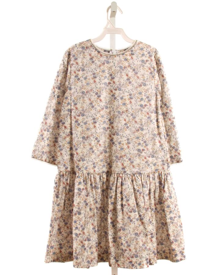 HANNAH KATE  MULTI-COLOR  FLORAL  DRESS WITH PICOT STITCHING