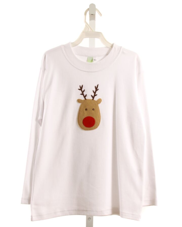 LIME GREEN  WHITE   APPLIQUED KNIT LS SHIRT