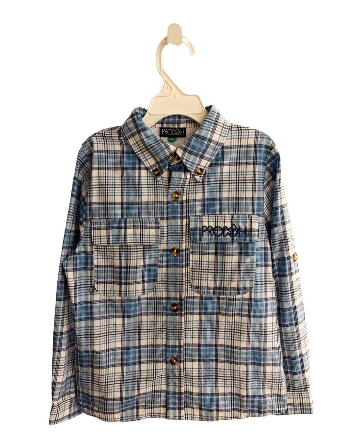 PRODOH  BLUE  PLAID  DRESS SHIRT