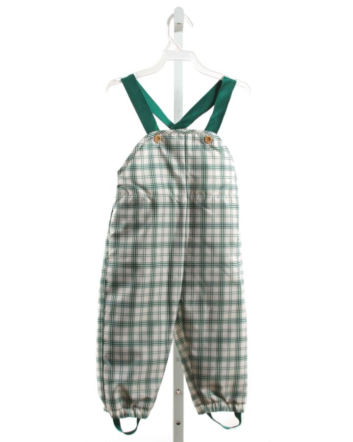 FIN & VINCE  GREEN  PLAID  ROMPER