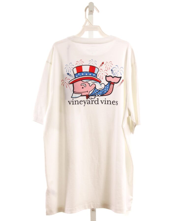 VINEYARD VINES  WHITE   PRINTED DESIGN T-SHIRT