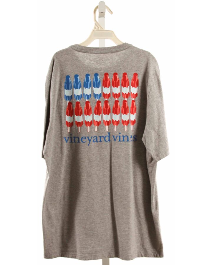 VINEYARD VINES  GRAY   PRINTED DESIGN T-SHIRT