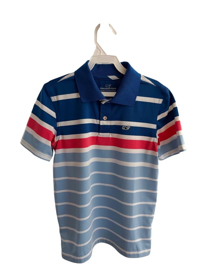 VINEYARD VINES  BLUE  STRIPED  KNIT SS SHIRT
