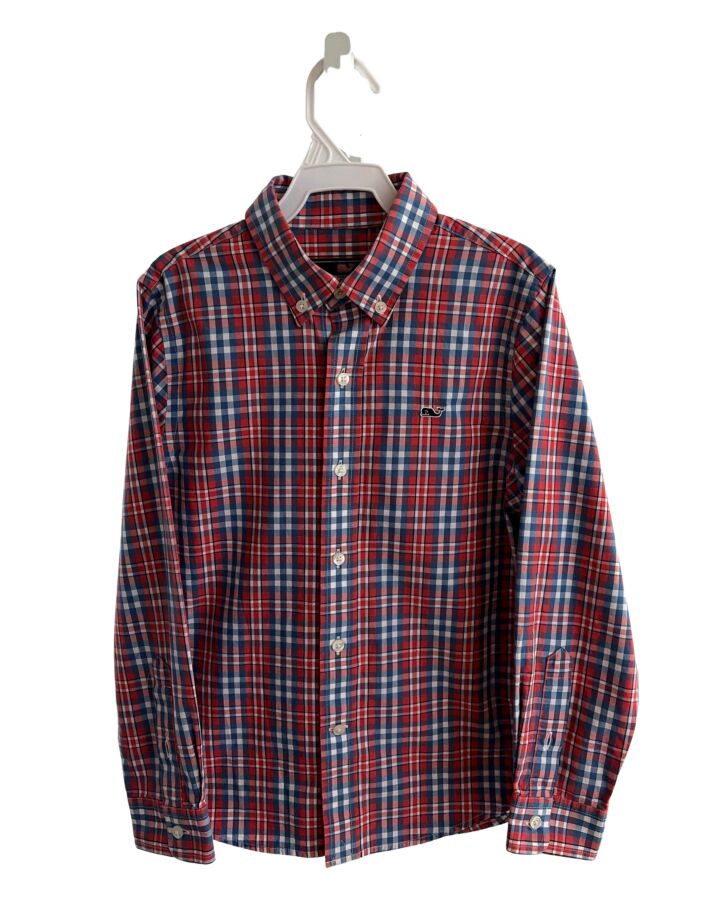 VINEYARD VINES  RED  PLAID  DRESS SHIRT
