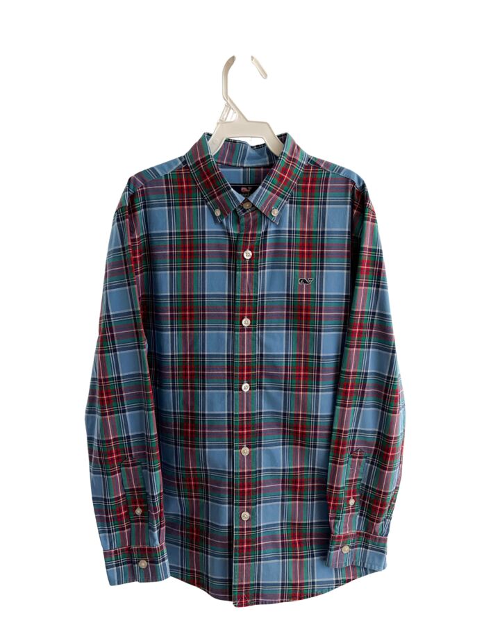 VINEYARD VINES  GREEN  PLAID  DRESS SHIRT