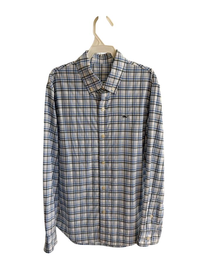 VINEYARD VINES  BLUE  PLAID  DRESS SHIRT