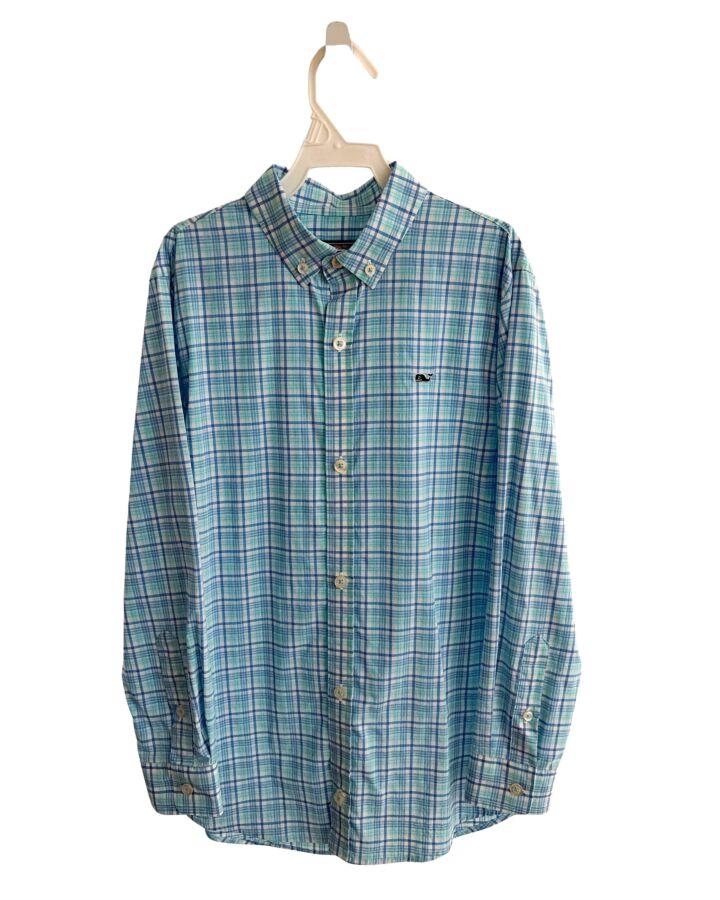 VINEYARD VINES  BLUE  PLAID  DRESS SHIRT