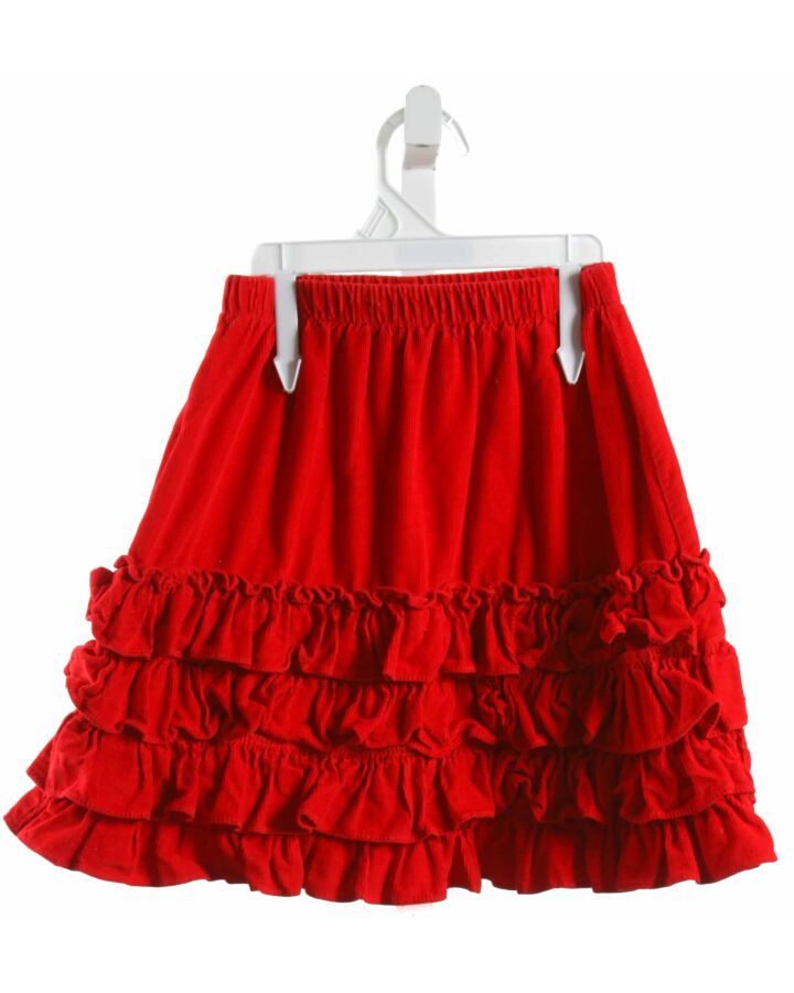 ZUCCINI  RED CORDUROY   SKIRT WITH RUFFLE