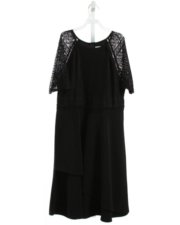 US ANGELS   BLACK    DRESS WITH LACE TRIM