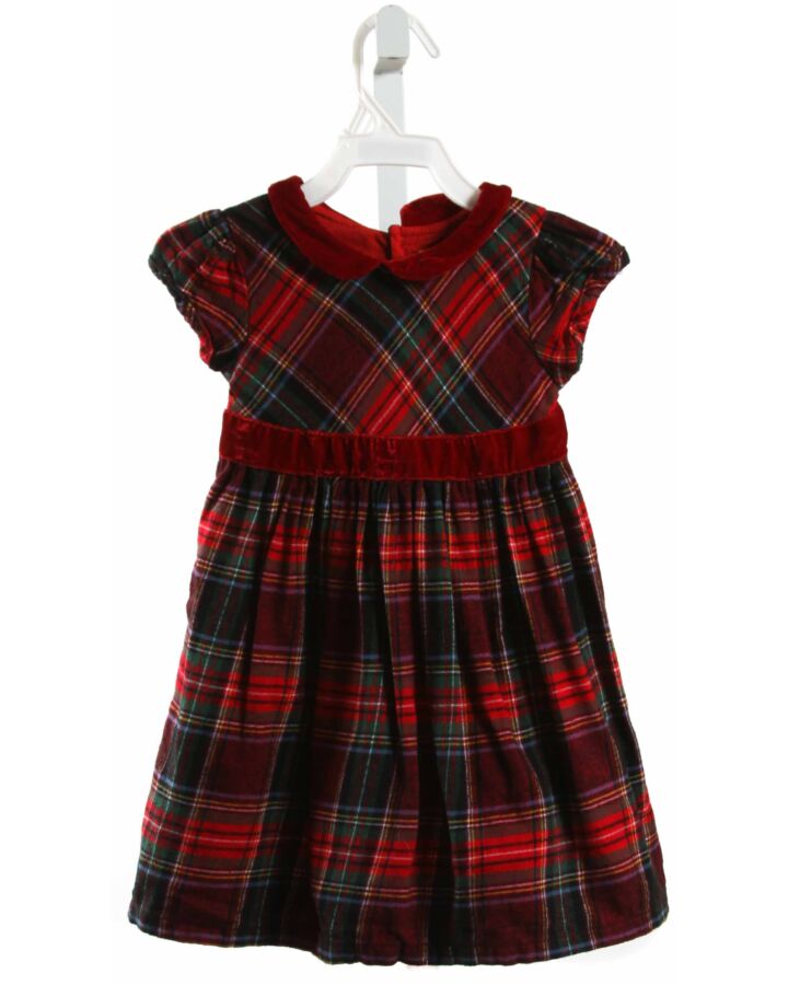 JOJO MAMAN BEBE  RED  PLAID  DRESS