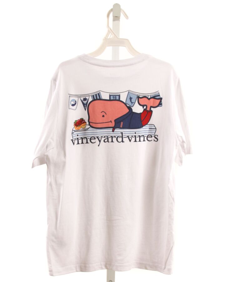 VINEYARD VINES  WHITE   PRINTED DESIGN T-SHIRT
