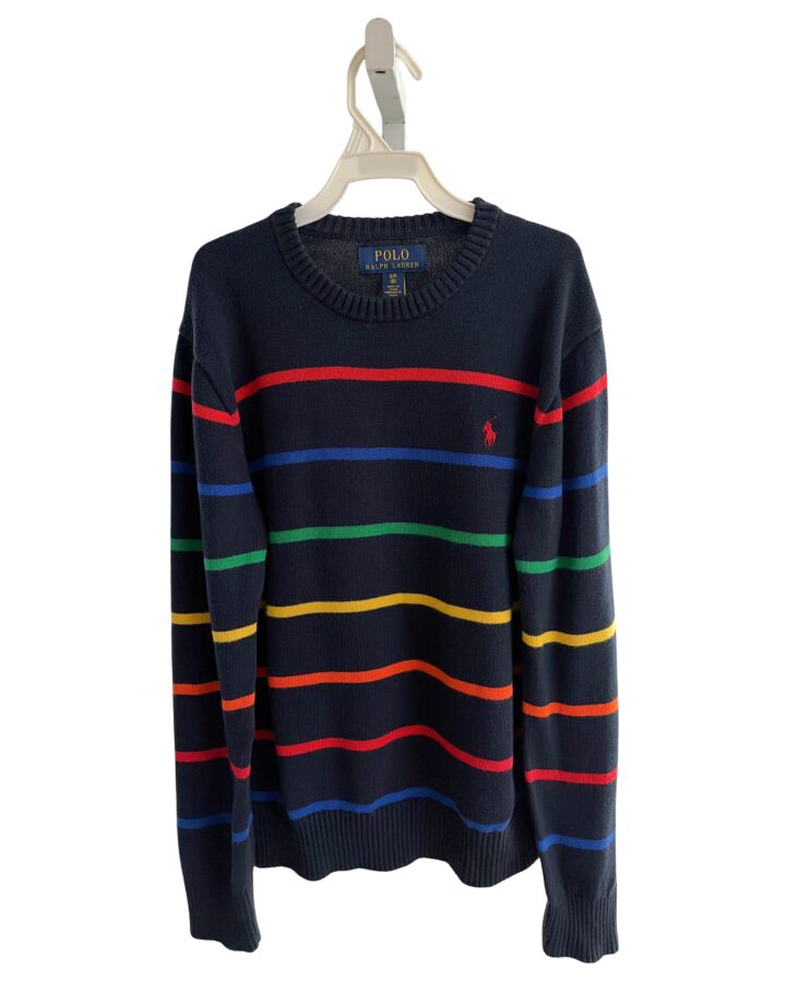 POLO BY RALPH LAUREN  BLUE  STRIPED  SWEATER