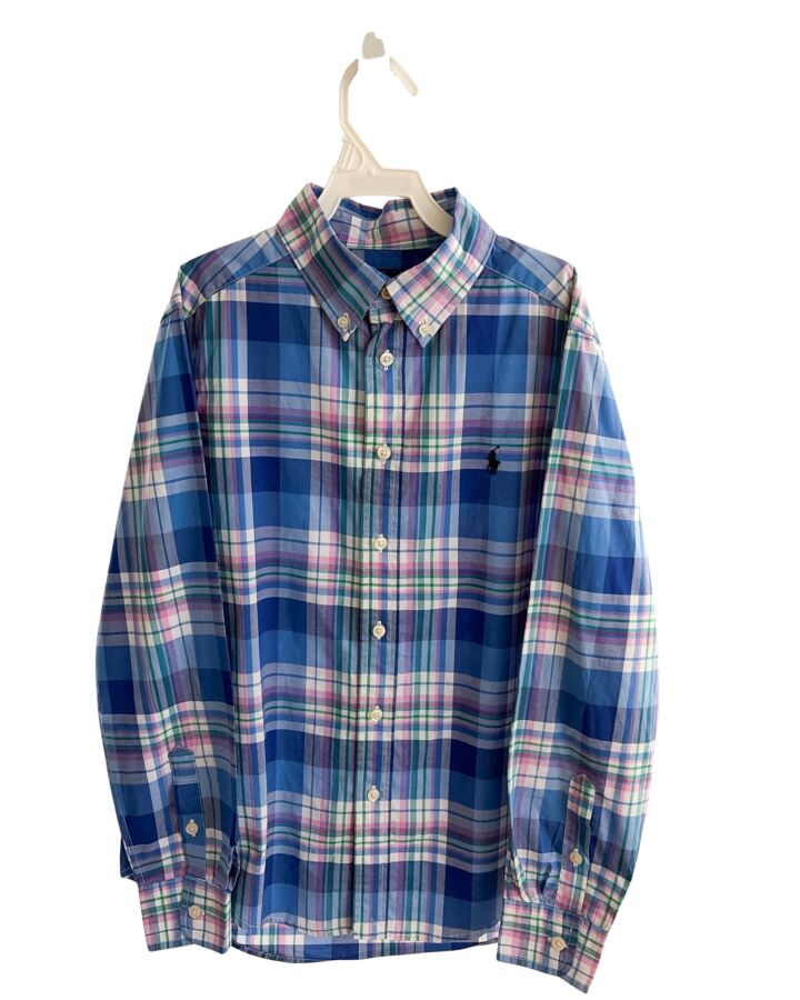 RALPH LAUREN  BLUE  PLAID  DRESS SHIRT
