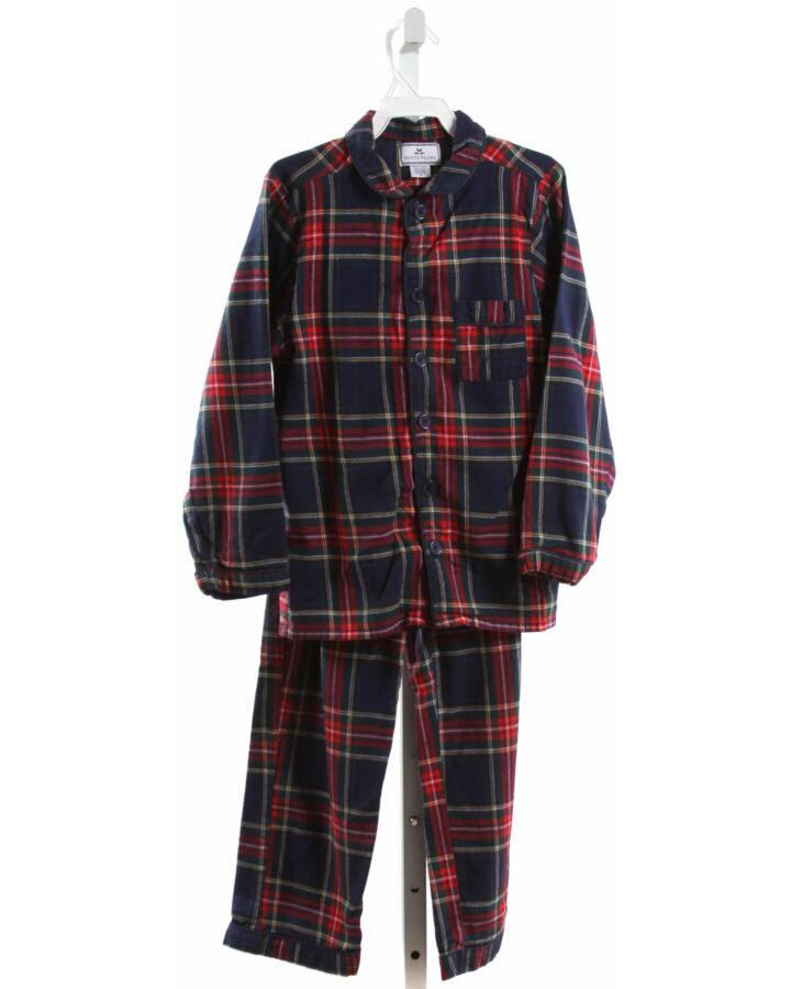 PETITE PLUME  NAVY FLANNEL PLAID  LOUNGEWEAR