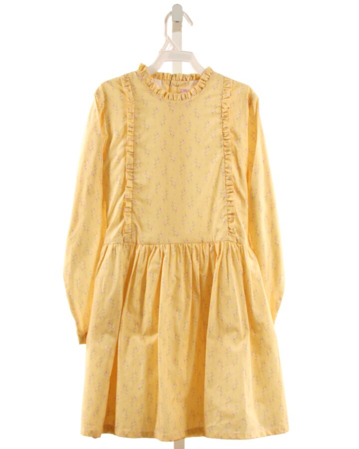 LA COQUETA  YELLOW  FLORAL  DRESS WITH RUFFLE