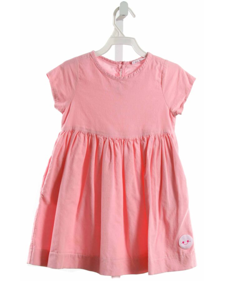 SMILING BUTTON  PINK CORDUROY   DRESS