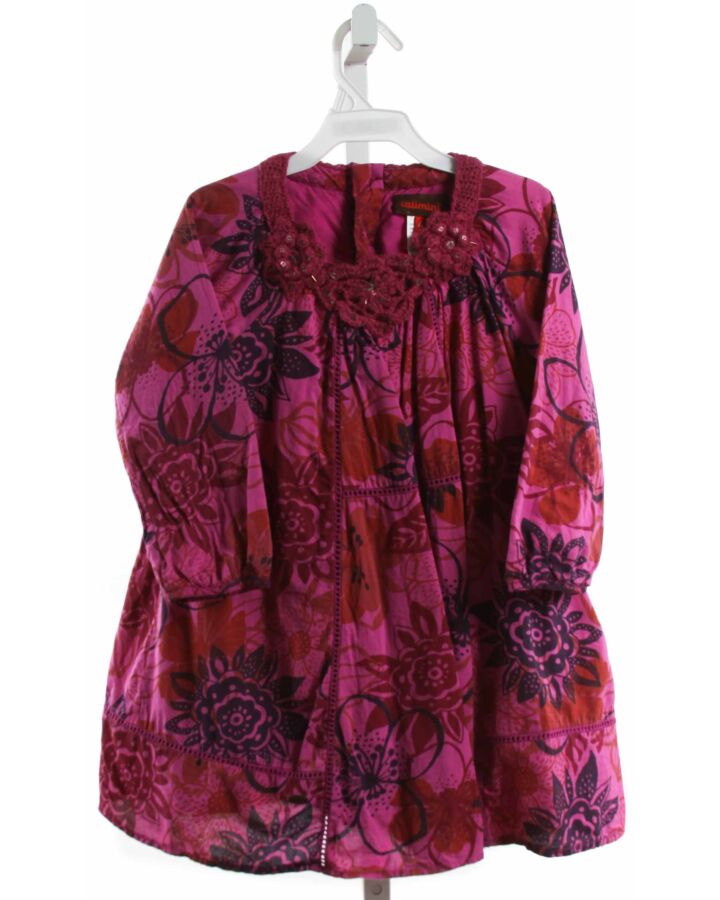 CATIMINI  PURPLE  FLORAL EMBROIDERED DRESS