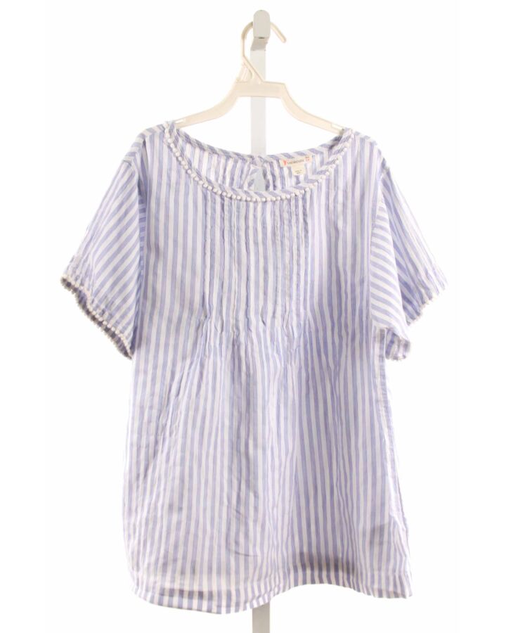 CREWCUTS  BLUE SEERSUCKER STRIPED  SHIRT-SS