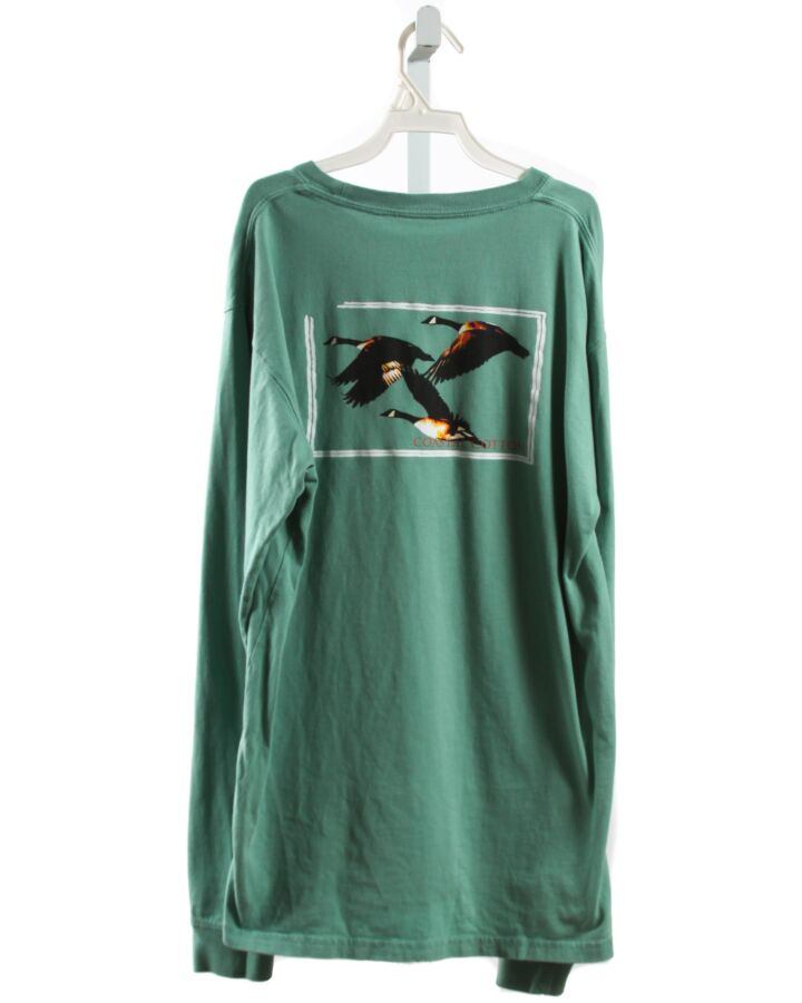 COASTAL COTTON  GREEN   PRINTED DESIGN T-SHIRT