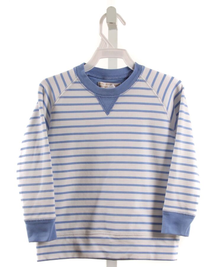 THE BEAUFORT BONNET COMPANY  LT BLUE  STRIPED  PULLOVER