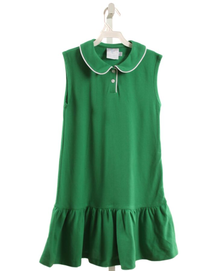 LITTLE ENGLISH  GREEN PIQUE   KNIT DRESS