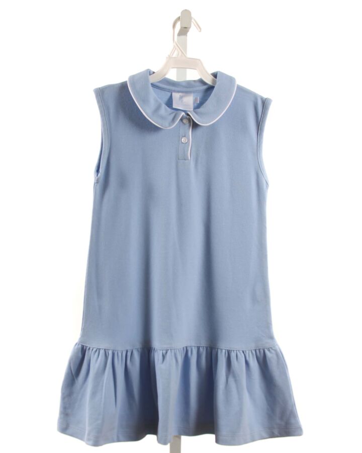 LITTLE ENGLISH  LT BLUE PIQUE   KNIT DRESS