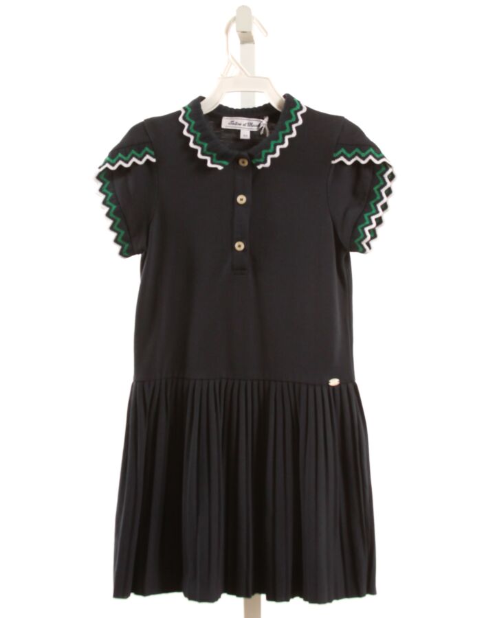 TARTINE ET CHOCOLAT  NAVY PIQUE   KNIT DRESS