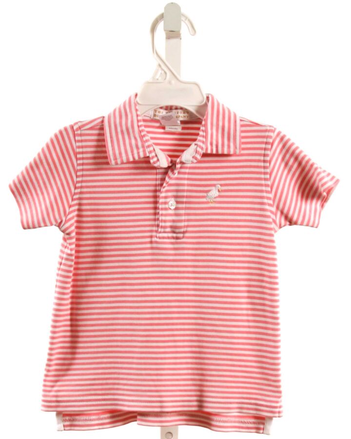 THE BEAUFORT BONNET COMPANY  PINK  STRIPED  KNIT SS SHIRT