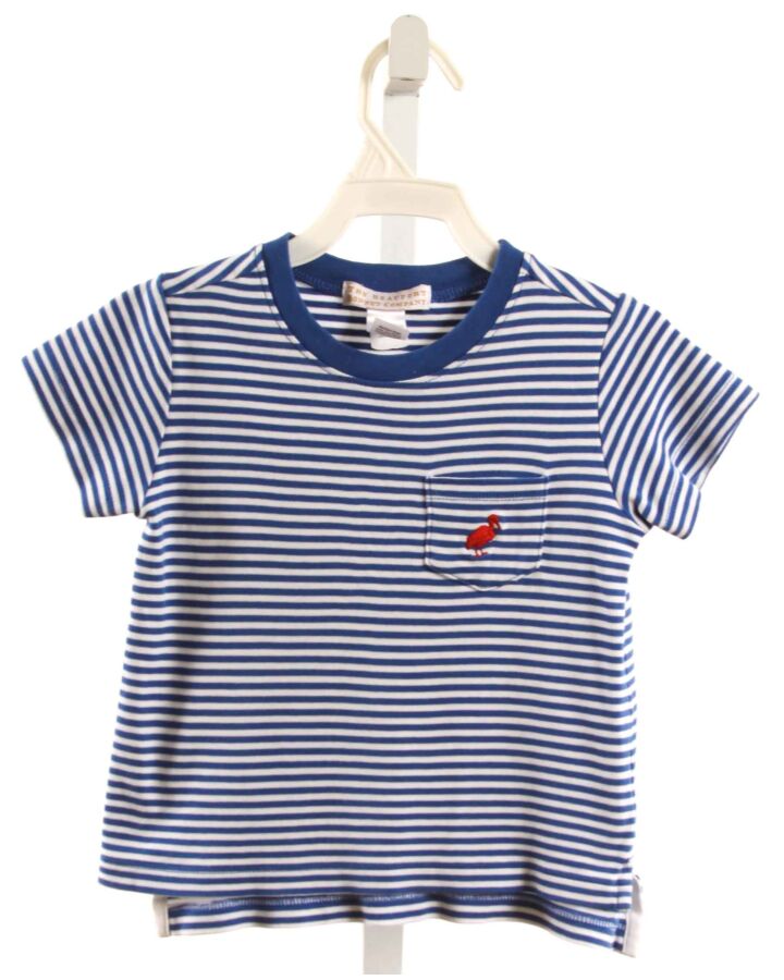 THE BEAUFORT BONNET COMPANY  BLUE  STRIPED  T-SHIRT