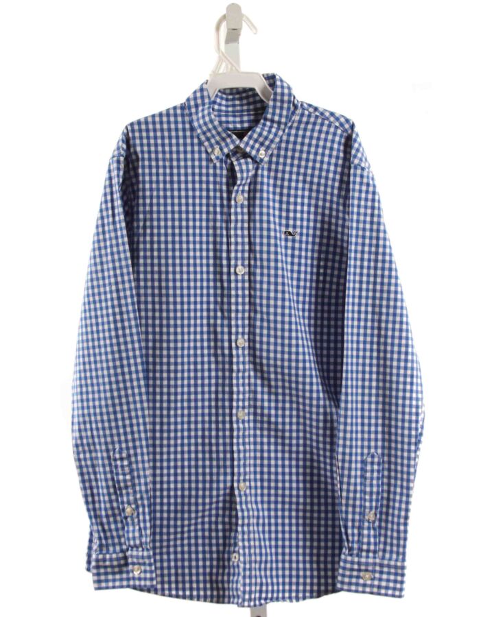 VINEYARD VINES  BLUE  GINGHAM  DRESS SHIRT