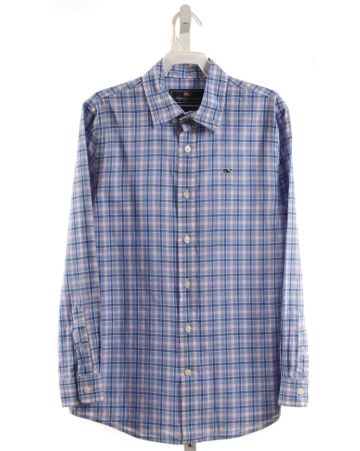 VINEYARD VINES  BLUE  PLAID  DRESS SHIRT