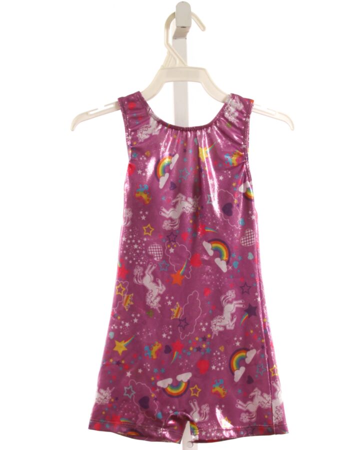 GIRL POWER  PURPLE KNIT  PRINTED DESIGN LEOTARD