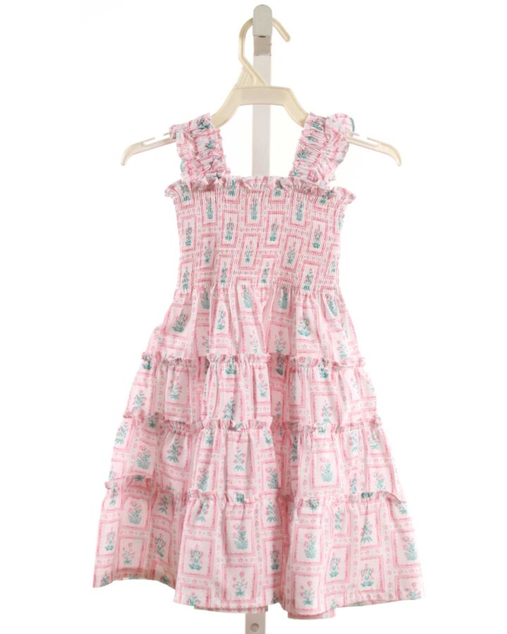 SMOCKINGBIRD  PINK  FLORAL SMOCKED DRESS