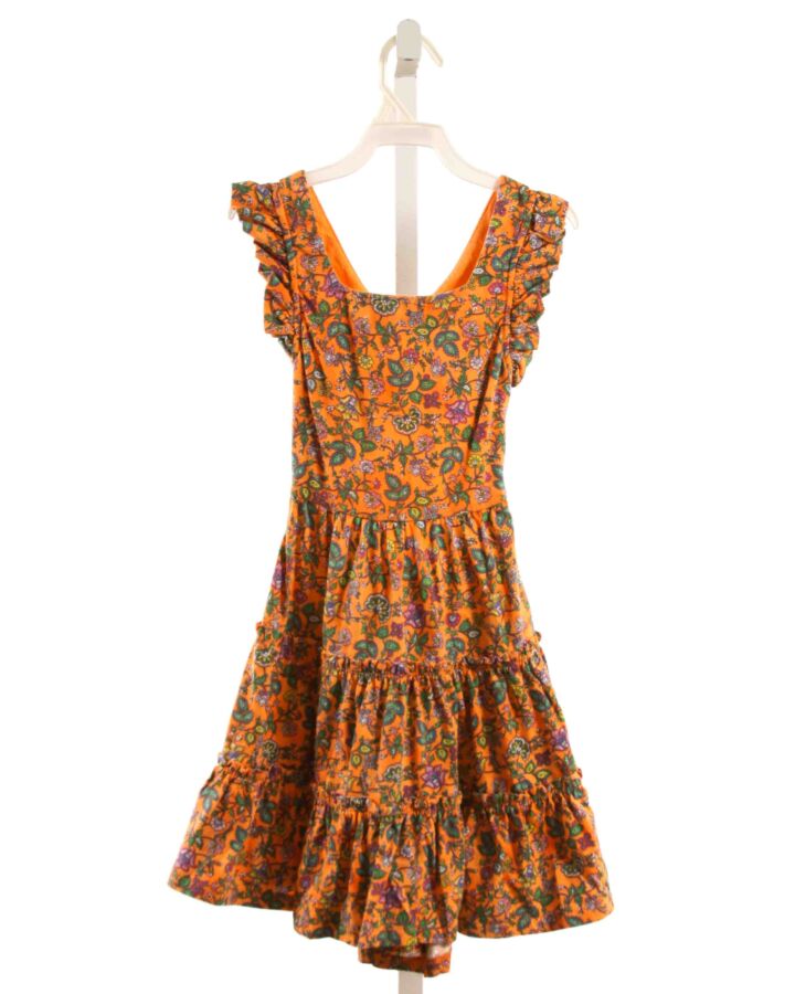 POLO BY RALPH LAUREN  ORANGE  FLORAL  KNIT DRESS