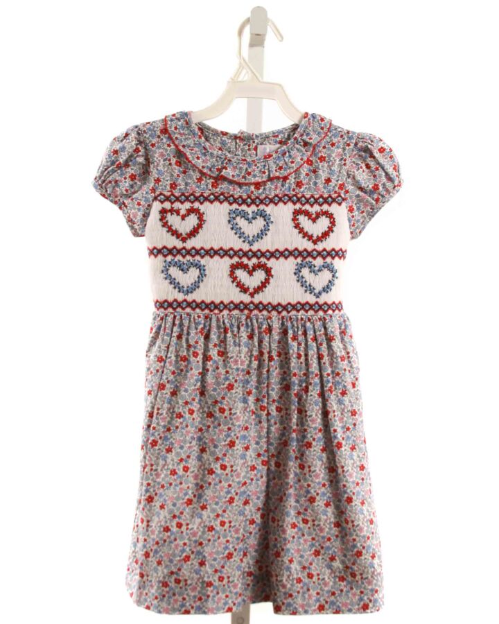 RACHEL RILEY  RED  FLORAL SMOCKED DRESS