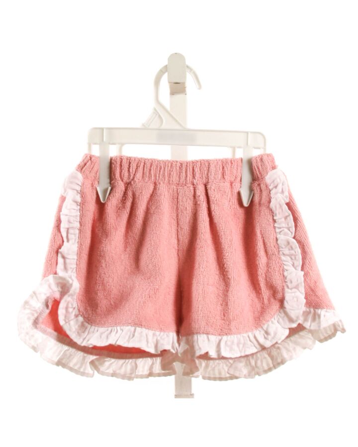 CECIL & LOU  PINK TERRY CLOTH   SHORTS WITH EYELET TRIM