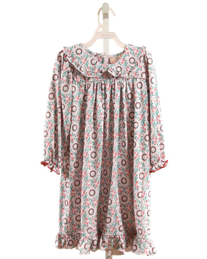 SMOCKINGBIRD  GREEN  FLORAL  LOUNGEWEAR WITH PICOT STITCHING