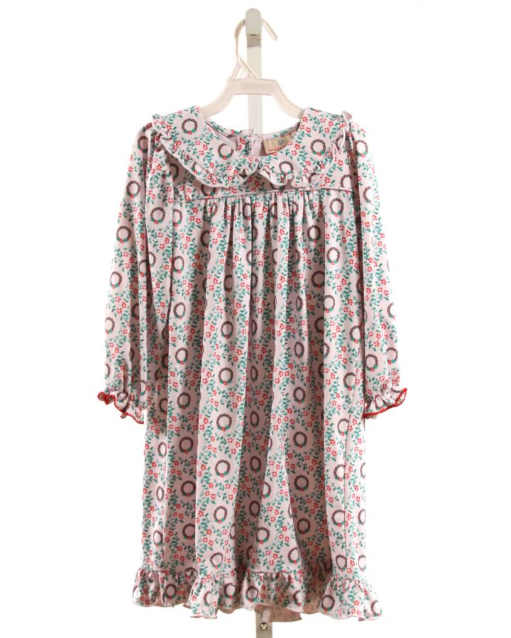 SMOCKINGBIRD  GREEN  FLORAL  LOUNGEWEAR WITH PICOT STITCHING