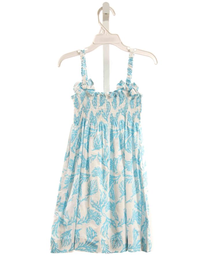 RACHEL RILEY  AQUA   SMOCKED DRESS