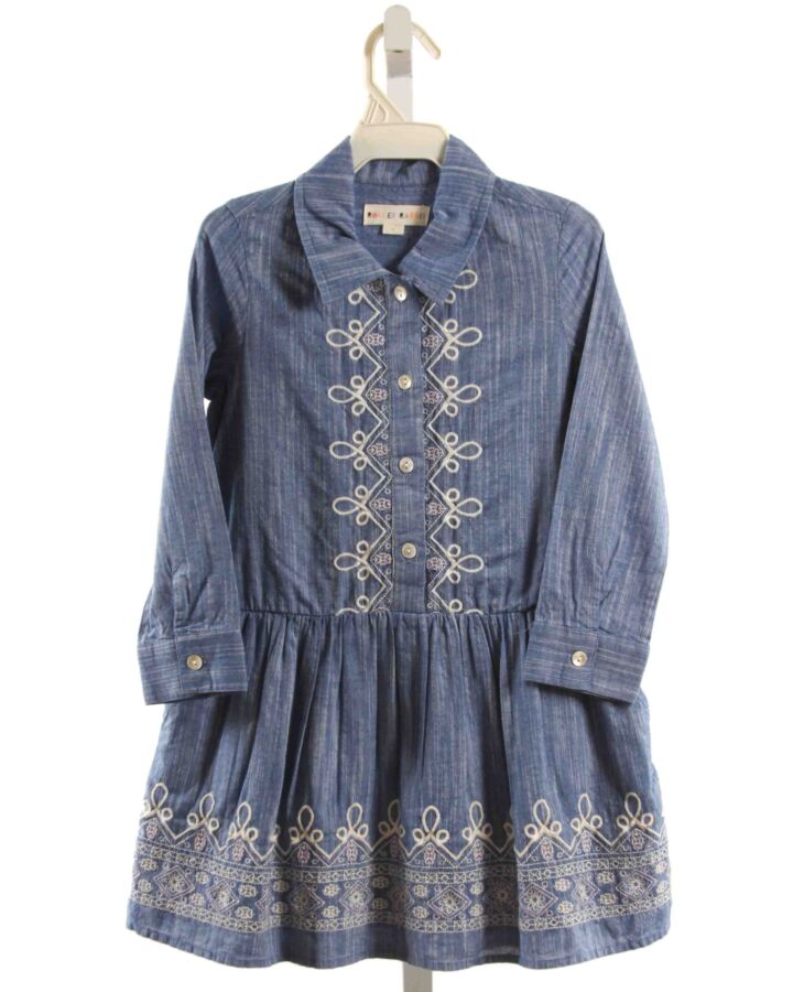 ROBERTA ROLLER RABBIT  CHAMBRAY   EMBROIDERED DRESS