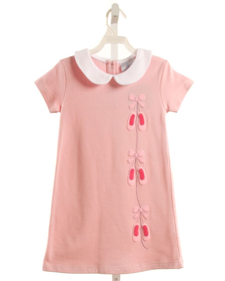 LITTLE ENGLISH PINK APPLIQUED KNIT DRESS