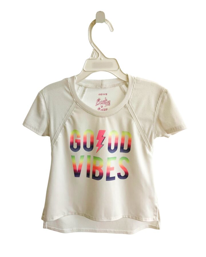 LUCKY IN LOVE  WHITE  PRINT  T-SHIRT