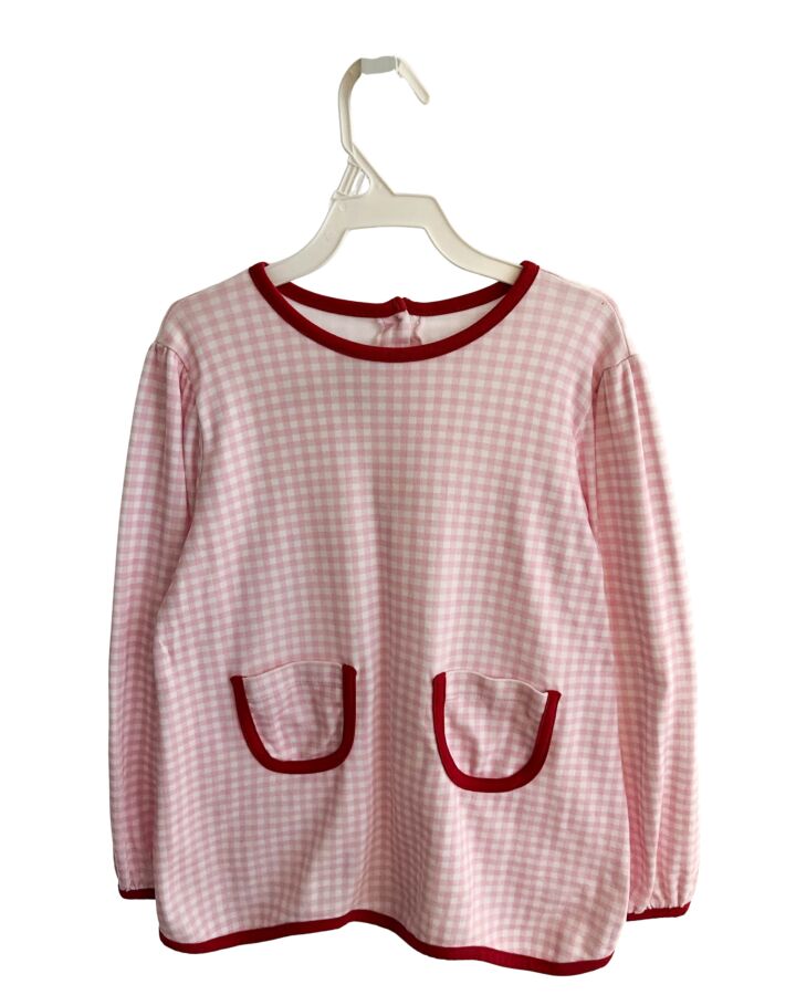 RUTH AND RALPH  PINK  GINGHAM  KNIT LS SHIRT