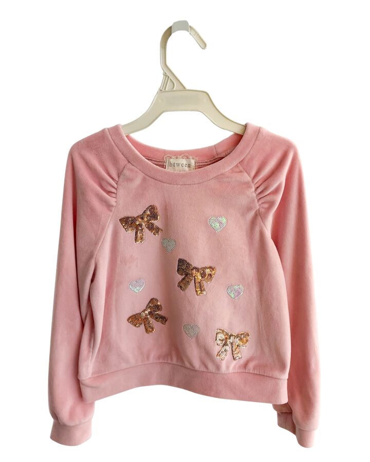 BTWEEN  PINK VELOUR   SWEATER WITH SEQUINS