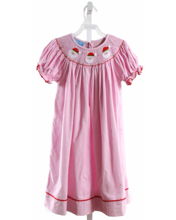 ANAVINI  PINK CORDUROY  SMOCKED DRESS