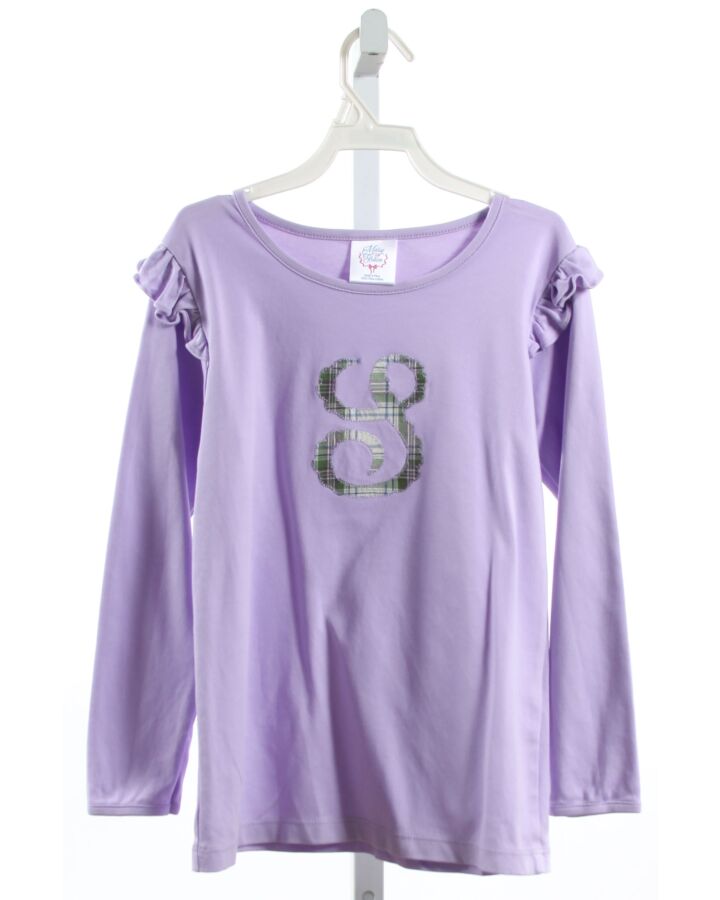 MARY & GRACE  PURPLE   APPLIQUED KNIT LS SHIRT